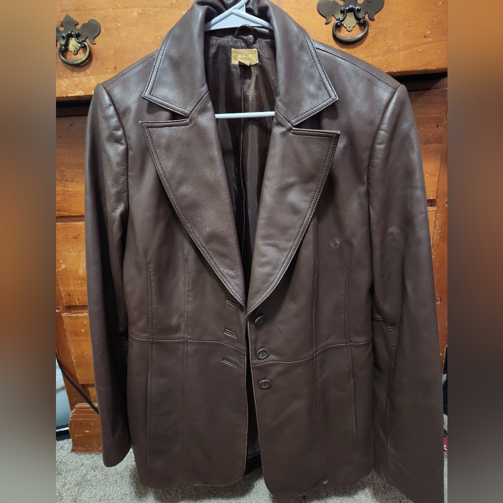 Caslon Brown Leather Jacket
